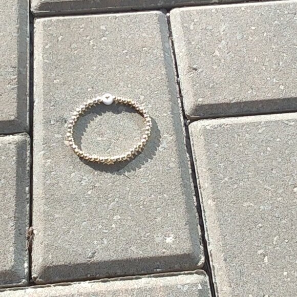 cute handmade bracelet with non-turning gold beads - Picture 1 of 1